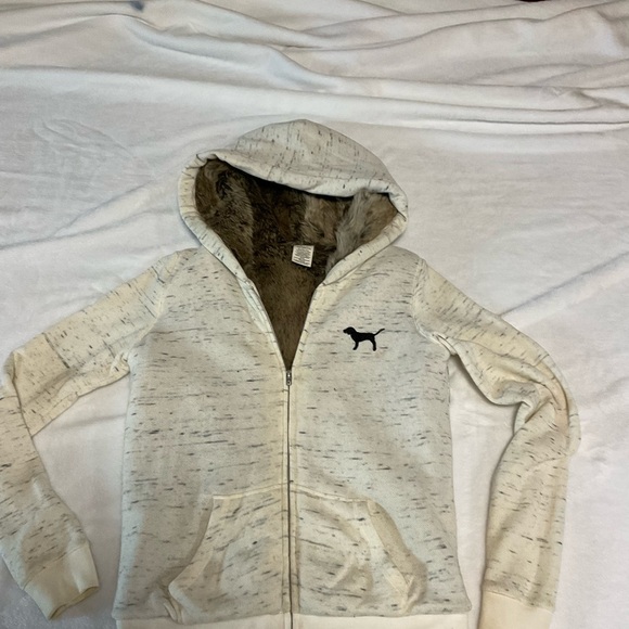 2014 PINK Victoria's Secret Faux Fur Jacket - Picture 1 of 13